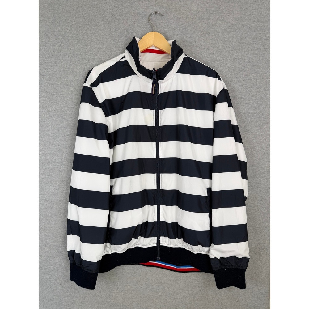 Paul & Shark Yachting Reversible Bomber Jacket Navy White Striped Mens XL Italy